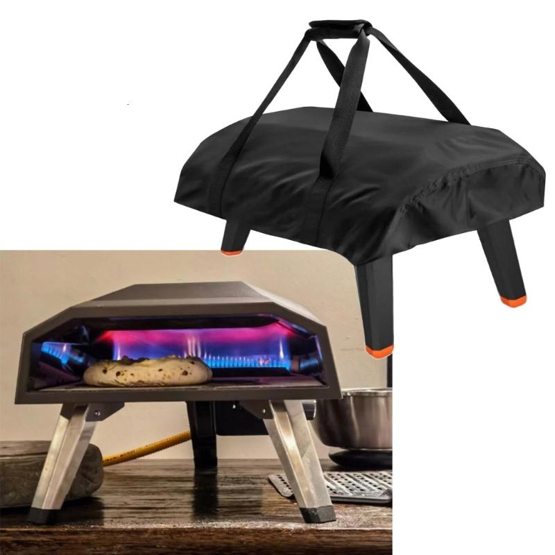 Chống nước lò bìa với tay cầm di động 420D Vải Cài đặt nhanh Lò nướng bánh Pizza Protector cho sử dụng ngoài trời