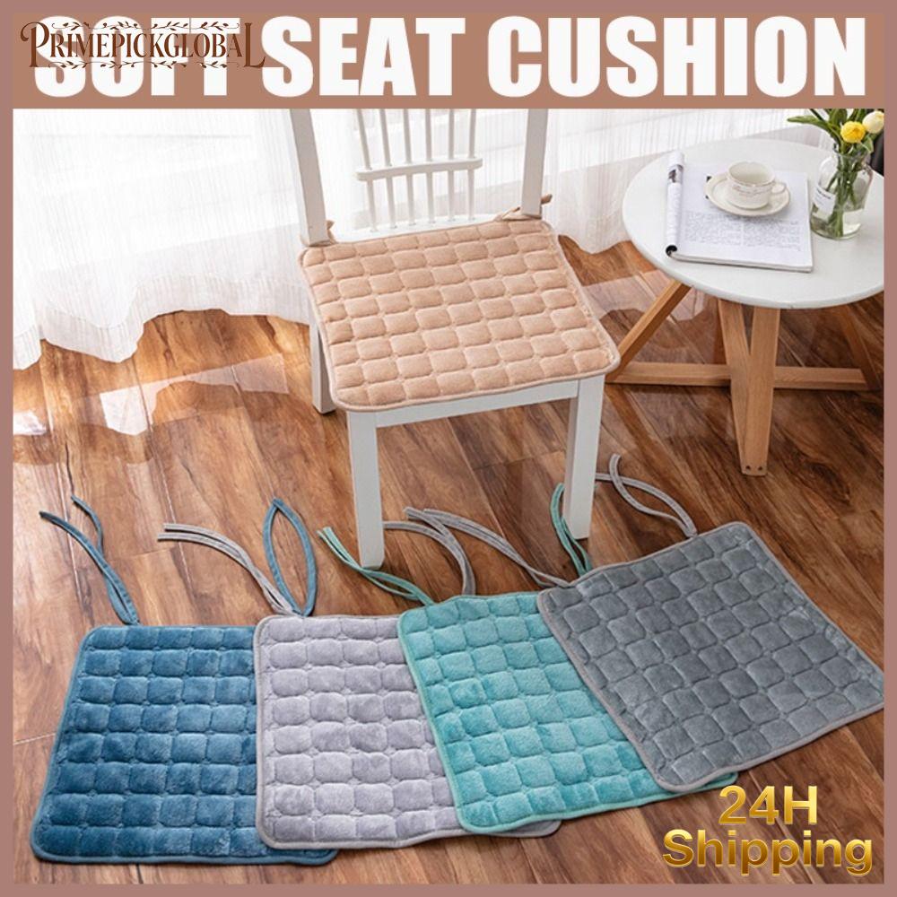 PRIMEPICKGLOBAL 45x45cm Đệm ghế Vải flannel Ngoài ra, nhung Đệm ghế học sinh Mềm mại Không trượt Đệm ghế ô tô Trang trí văn phòng tại nhà