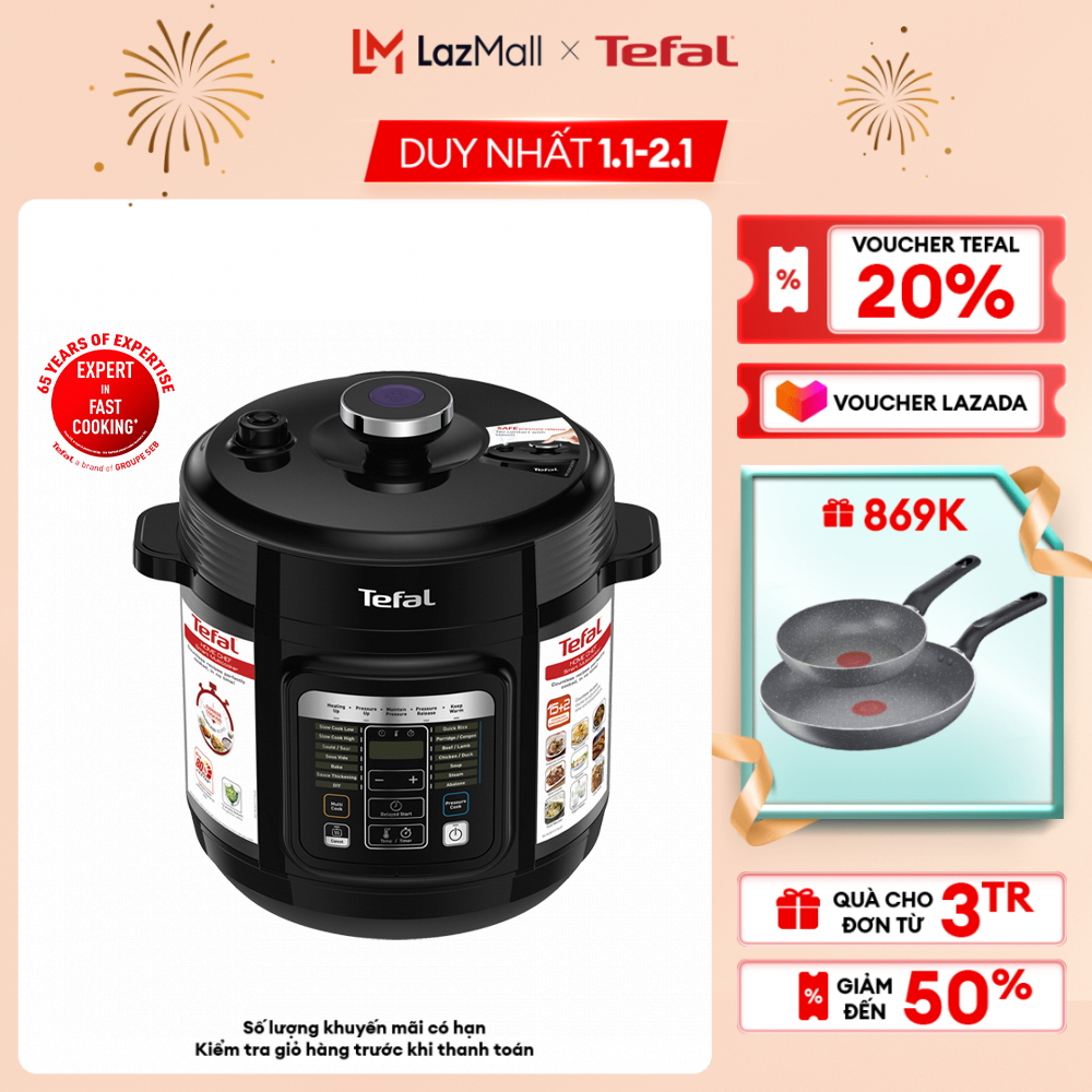 Nồi áp suất điện đa năng 6L Tefal CY601868 Gian bảo hành 2 năm