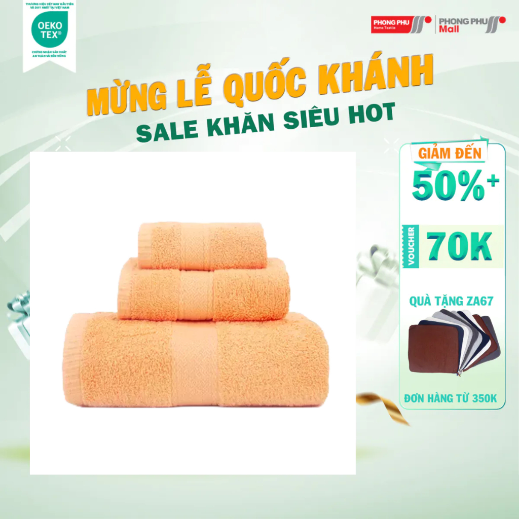 Khăn tắm mollis cotton b865 70x150cm