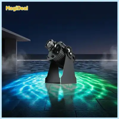 Magideal 3D Water Ripple Light Waterproof Water Ripple Light Lamp Led Dynamic Stage