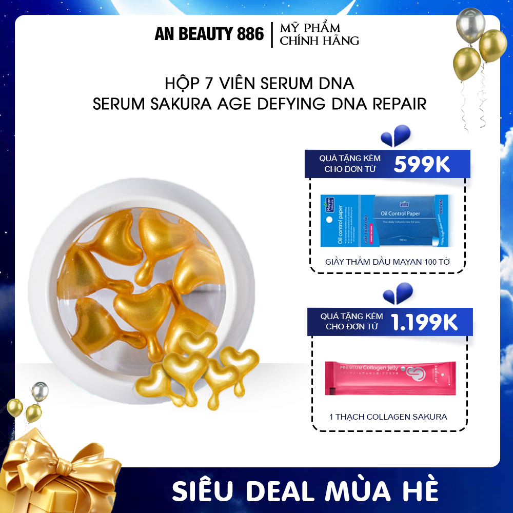 Serum dưỡng da chống lão hóa Sakura Age Defying DNA Repair Serum 7 viên