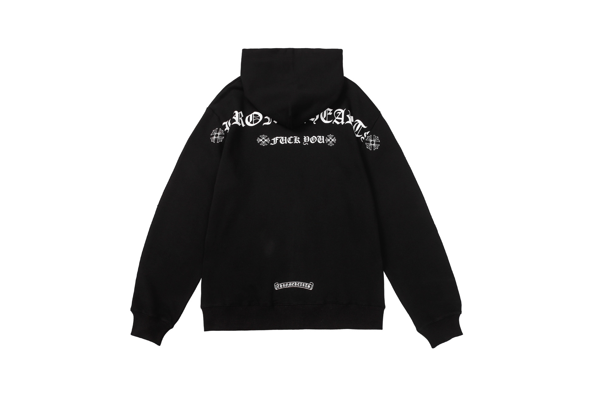 23 Years Chrome Hearts Cross Horseshoe Scroll Letter Print Fashion Brand Gogg Heavy Hoodie