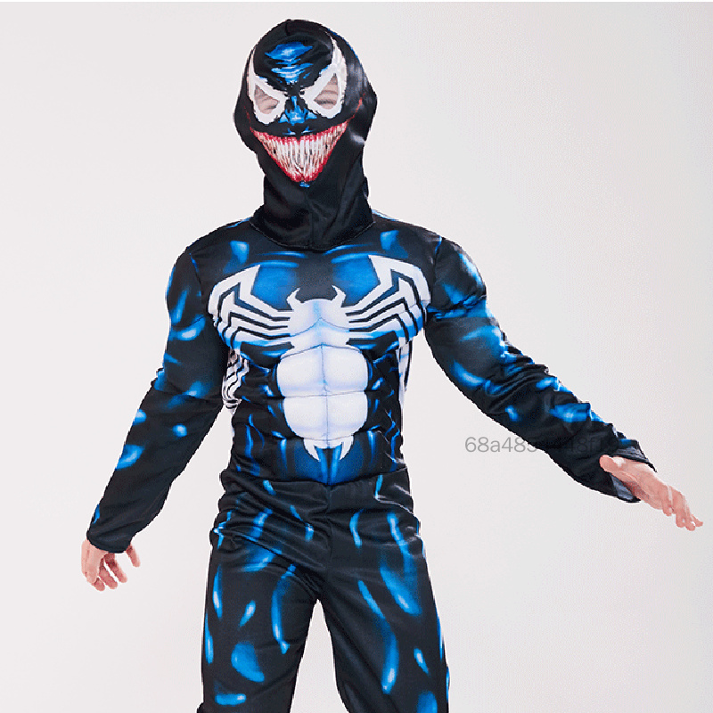 Nọc độc tuyệt vời: Hãy để có trang phục Carnage Halloween Vai trò mặc với bộ đồ jumpsuit cosplay một mảnh đầu TF-HOM-VN