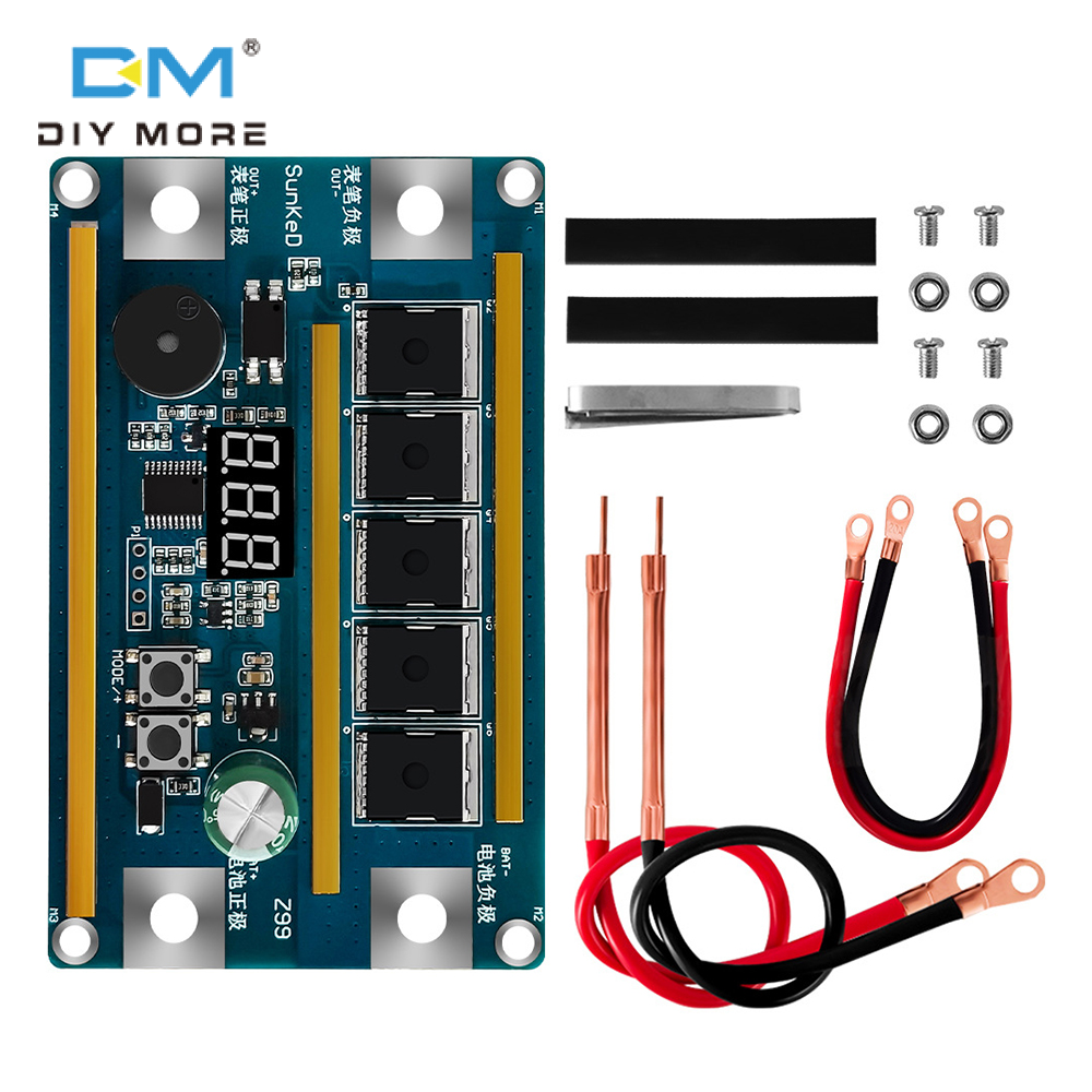  Diymore Máy hàn điểm 12V 18650 pin lithium lưu trữ năng lượng tại chỗ Máy hàn bảng mạch PCB Thiết bị hàn cầm tay bộ tự làm 