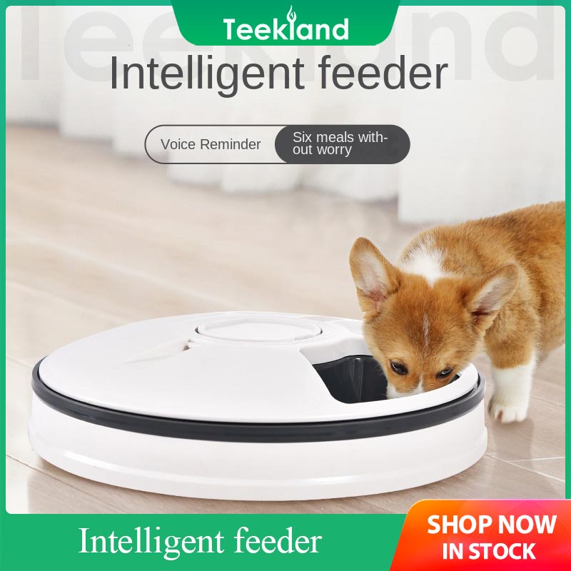 Six Hole Pet Intelligent Smart Feeder Timed Quantitative Dog Cats Automatic Food Feeders ราคา 1,338 บาท*ส่งฟรี