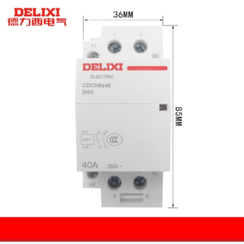Khởi tép 1 Pha 40A/220V 2NO - Khởi động từ 1 pha DELIXI Contactor CDCH8s40