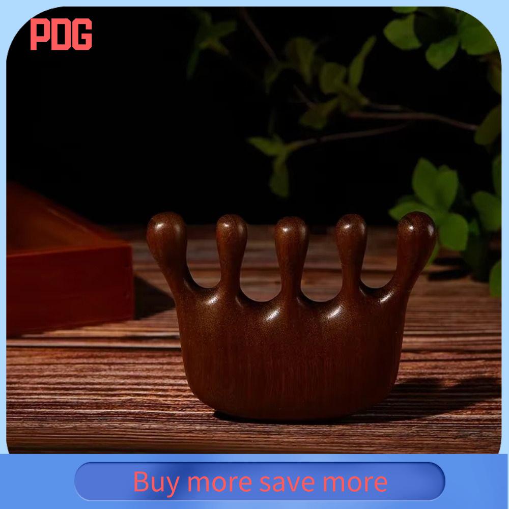 PDG Tay cầm bằng gỗ Lược tóc gỗ đàn hương Chống tĩnh điện Di động Máy mát xa huyệt đạo Tự nhiên Lược thư giãn da đầu Thư giãn da đầu