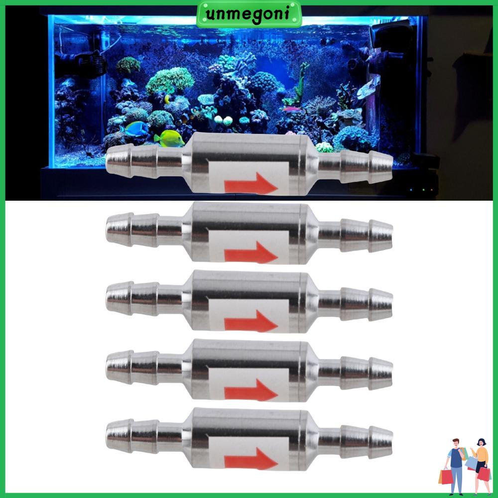 UNMEGONI 5PCS Set Thép không gỉ Van kiểm tra Dễ dàng cài đặt 1 cách Van kiểm tra CO2 Phụ kiện Bằng chứng bền bỉ Van một chiều Bể cá