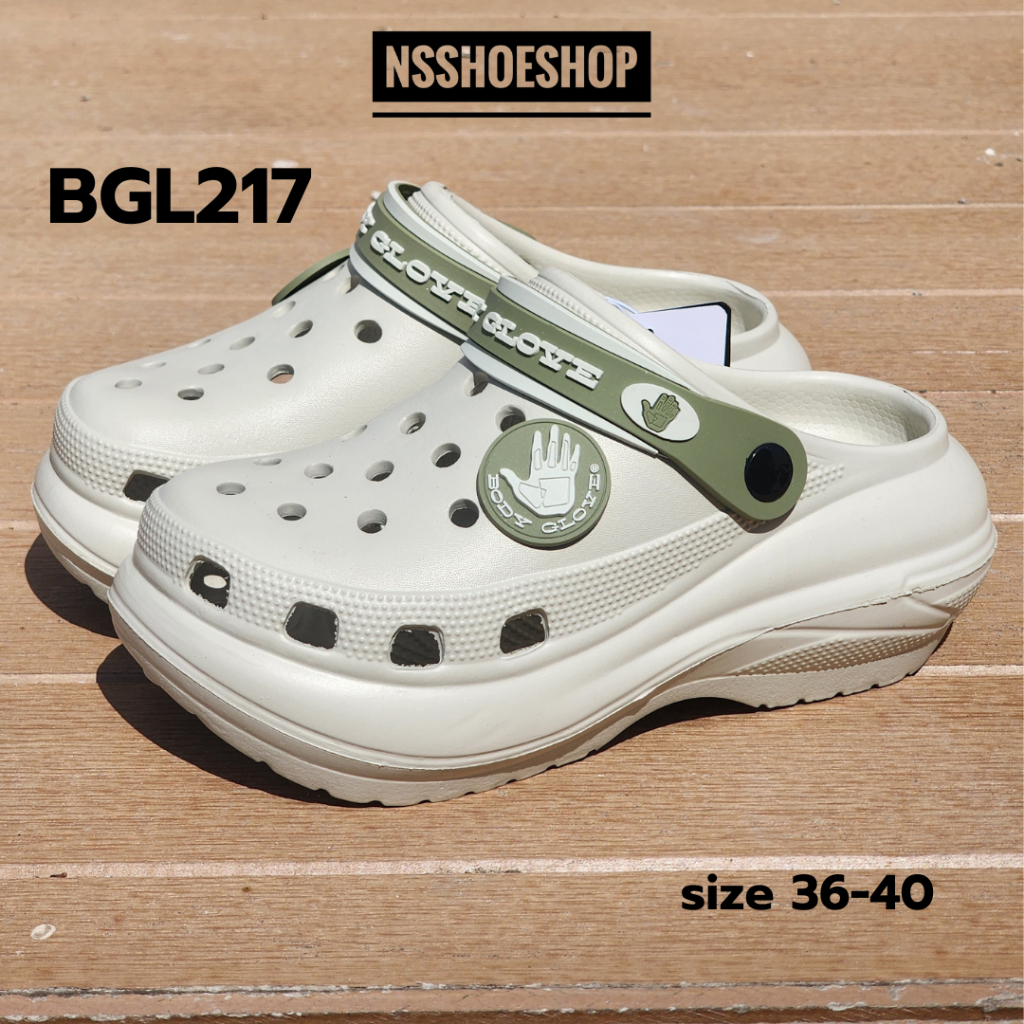 [Delivery Every Day] Body Glove Bgl217 Women's Big-Toe Shoes, Clog, 2-Inch High Sole, Size 36-40 ราคา 225 บาท*ส่งฟรี