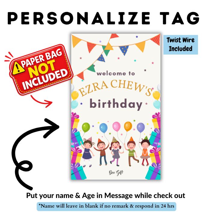 A5 Happy Birthday Paper Bag With Handle Goodies Bag Birthday Party Gift Pack Paper bag Door gift Murah 礼物袋 Paper Bag Birthday Kids Birthday Goodies Bag Kids Goodie Bags For Birthday Party Bag For Kids Paper Bag For Gift Birthday