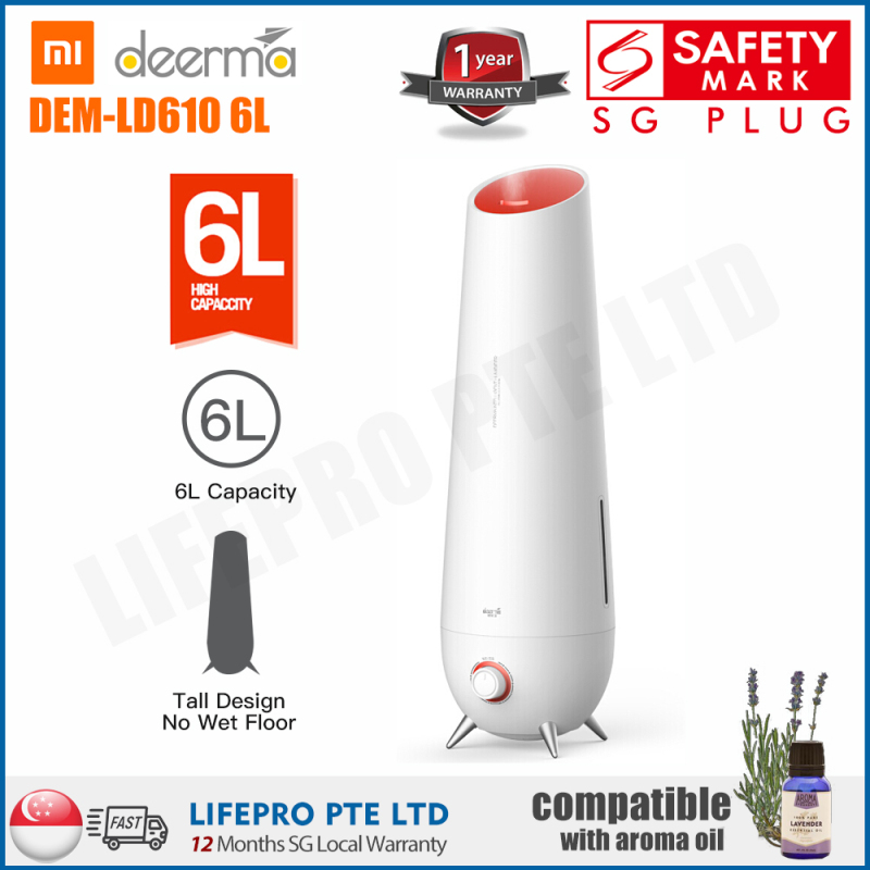 Bear C50X5 /C50U2 5.0L Humidifier/Deerma DEM-LD610 6L/ Tall Design to Avoid Wet Floor/ SG Plug/ Up to 1 Year SG Warranty Singapore