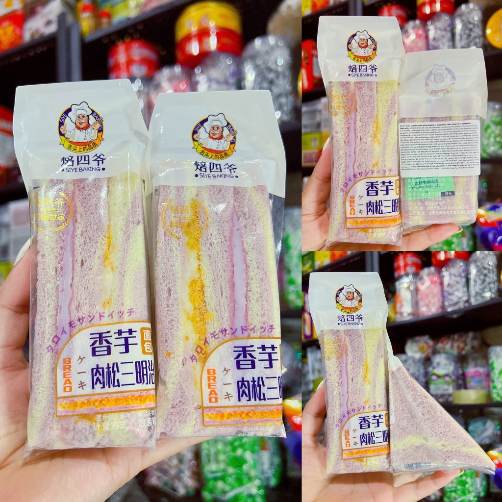 bánh Tam giác sanwich khoai môn chà bông Siye Baking
