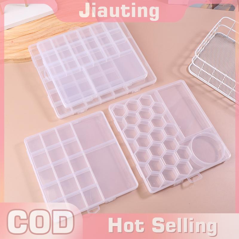 Jiauting 1PCS đa chức năng rõ ràng nhựa tổ chức hộp với lưới container Nail Art hộp lưu trữ cho hạt tổ chức nghệ thuật Tự làm đồ trang sức