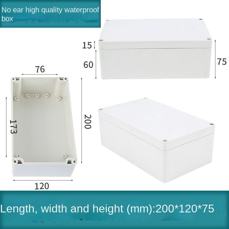 Vỏ Nhựa Chống Nước 200x120x75 mm | Kehua F-type Xám Công Nghiệp IP65 Hộp Tủ Điều Khiển Tự Động Hóa Công Nghiệp