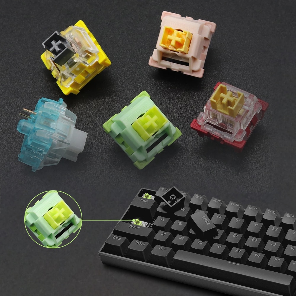 Outemu công tắc bàn phím cơ 3pin Lube RGB chơi game công tắc MX im lặng Clicky tuyến tính xúc giác chanh Panda Bàn phím thiết bị chuyển mạch