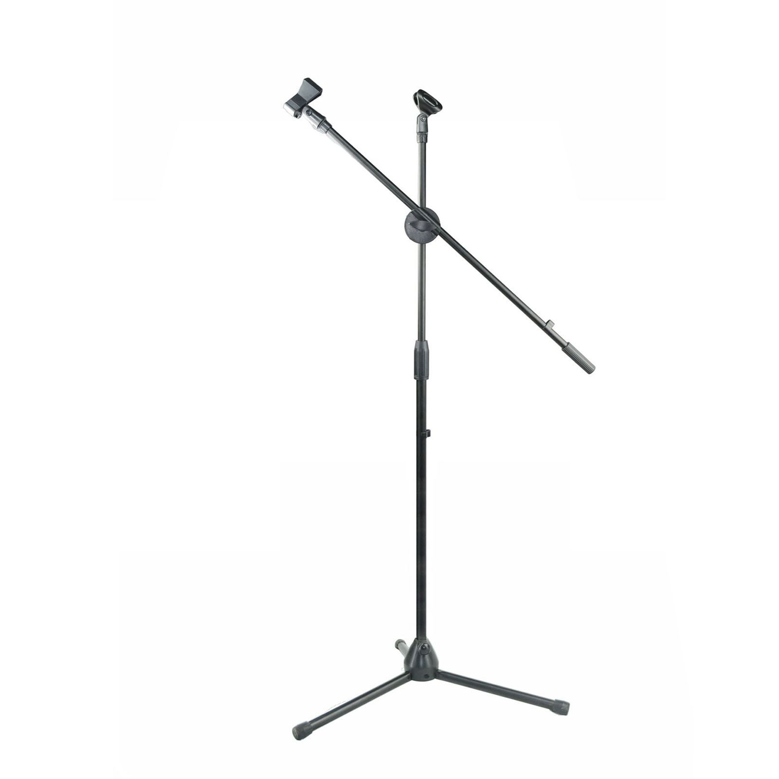 Microphone Stand Adjustable Mic Floor Tripod with Clip for Singing Stage Performance