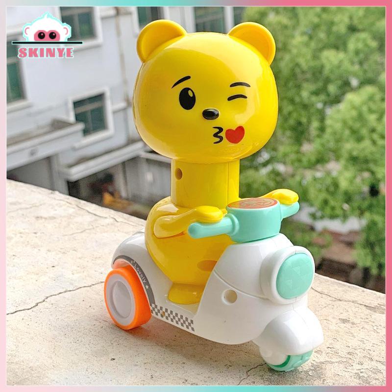 Skinye ✨Ready Stock✨ Kawayi Cute 1PCS Đồ chơi trẻ em có thể trở lại xe mà không cần pin nhấn trẻ em vui vẻ món quà Tiểu Thuyết mô phỏng động vật cưỡi xe máy - 6