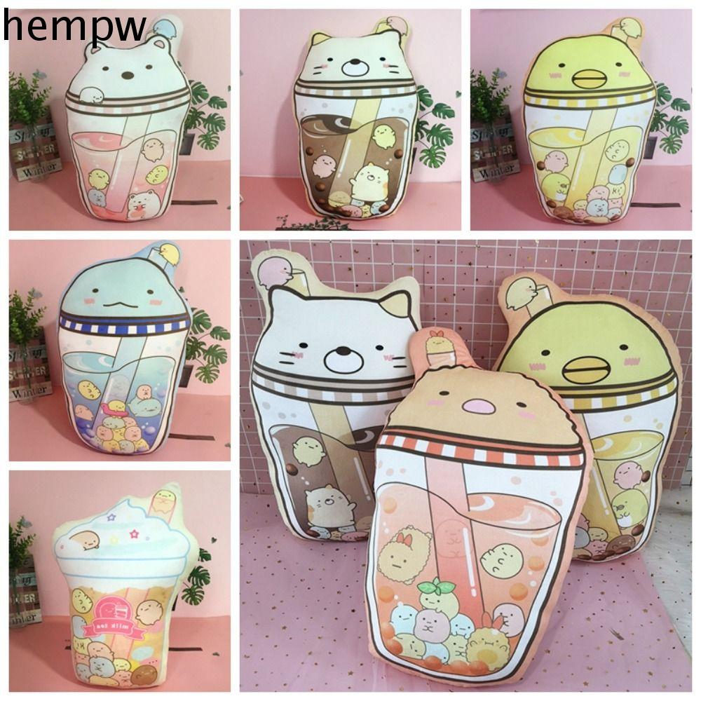 HEMPW Nhồi bông dây chuyền trà sữa sang trọng Anime Mềm Móc khóa sumikko gurashi Đồ chơi nhồi bông D