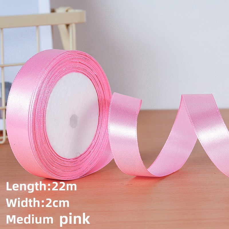 (2cm/25 yards/roll) Satin Ribbon Wholesale Gift Packing Christmas decorationRibbons roll fabric