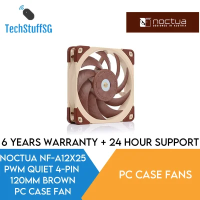Noctua NF-A12x25 PWM 4-Pin Premium Quiet Fan for Desktop PC - Brown Colour (120mm)