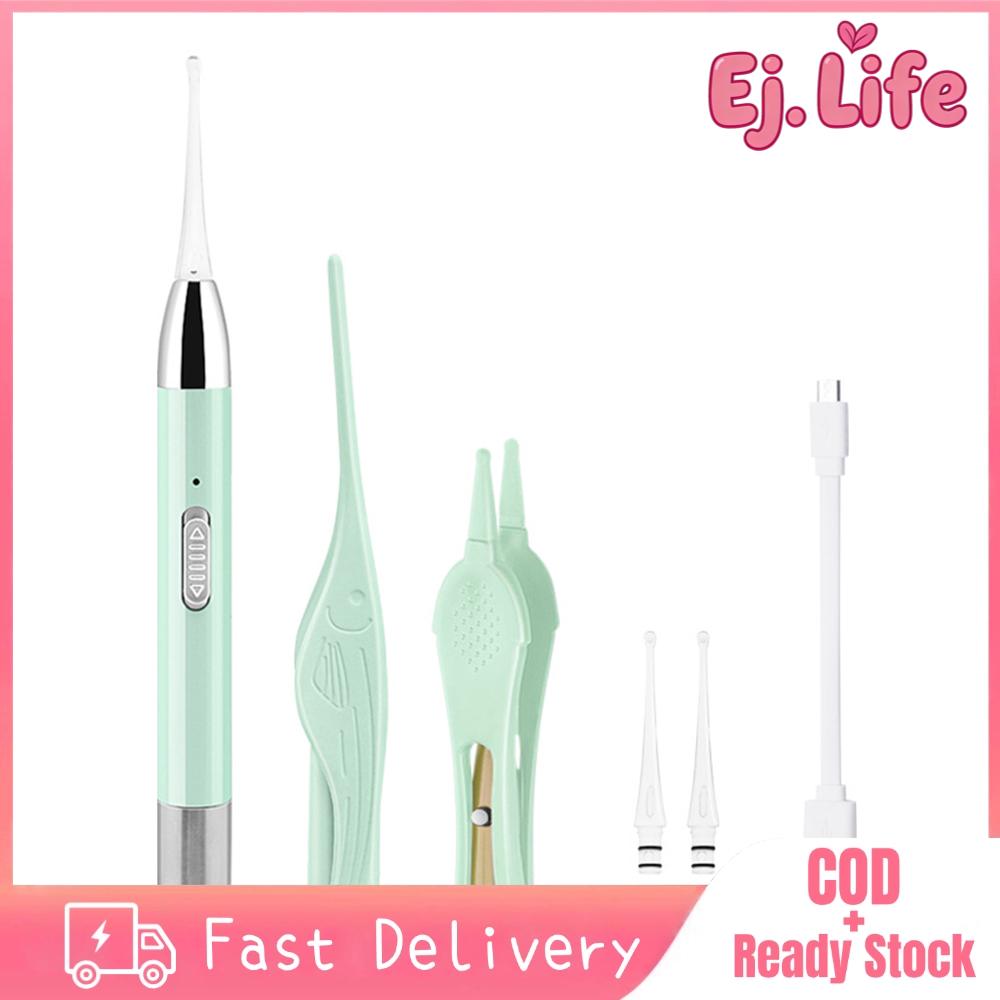 Ej. Life Đèn LED Tai Pick USB Sạc Ráy Tai Loại Bỏ Mũi Sạch Kẹp Bé Người Lớn Tai Mũi Sạch Nhíp Tẩy Bộ