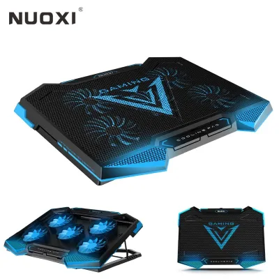 NUOXI S8599 Laptop Cooler 5 LED Fans Aluminium Cooling Notebook Pad Silent Dual USB Speed Control Base Cooler Pad For 12-17 inch Laptop