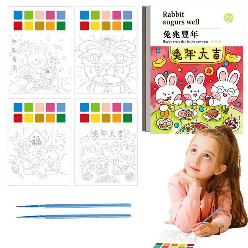 Sách nước vẽ Tô Màu Bảng Sách tô màu sách Doodle trong vẽ Đồ chơi Quà tặng năm mới đầu đồ chơi giáo dục trẻ em