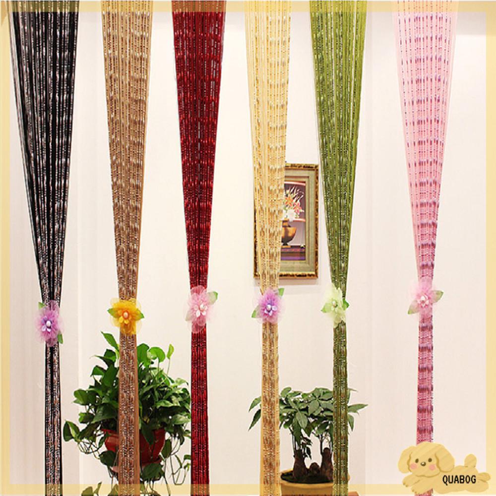 QUABOG 1Mx2M Tinh thể thủy tinh Chuỗi hạt Tua màn hình Cửa sổ Rèm cửa Chuỗi rèm Cửa ngăn phòng