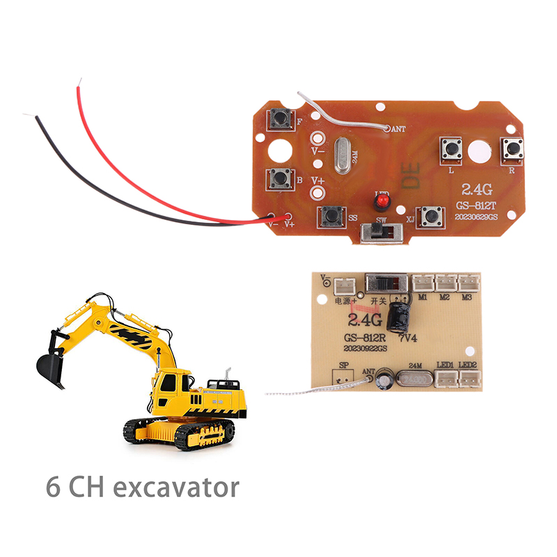 Quyunxia 1 bộ cho RC xe điều khiển từ xa đồ chơi phần 6CH 2.4G điều khiển từ xa Chất lượng cao 27MHz mạch PCB Transmitter Receiver Board