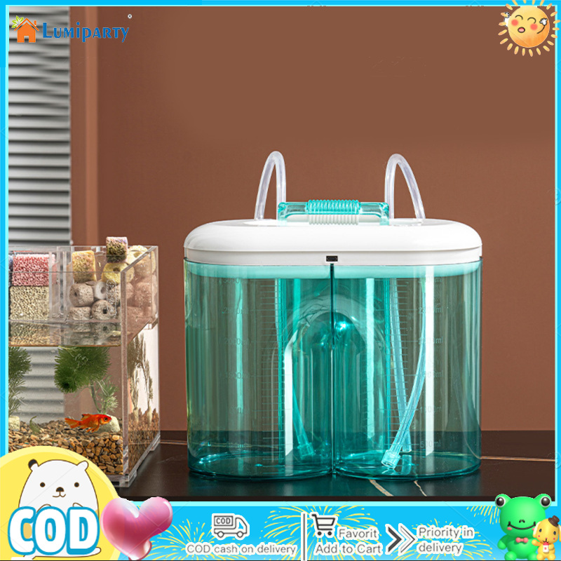 Automatic Aquarium Water Change Bucket Electric Pump Fish Tank Water Changer Bucket Dual 3000ml Type-C Charging Water Bucket ราคา 1,179 บาท*ส่งฟรี