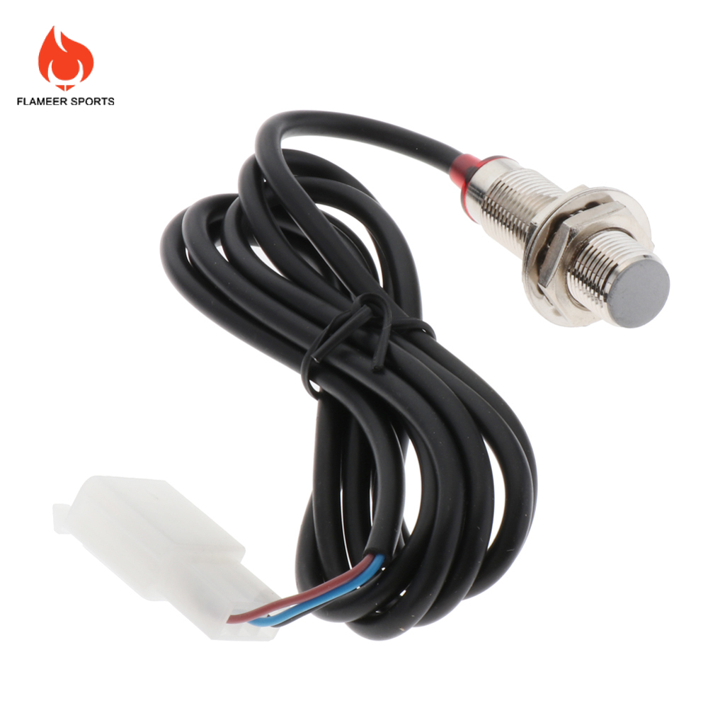 Flameer xe máy mét Cáp cảm biến 12V Đồng hồ đo kỹ thuật số 85cm