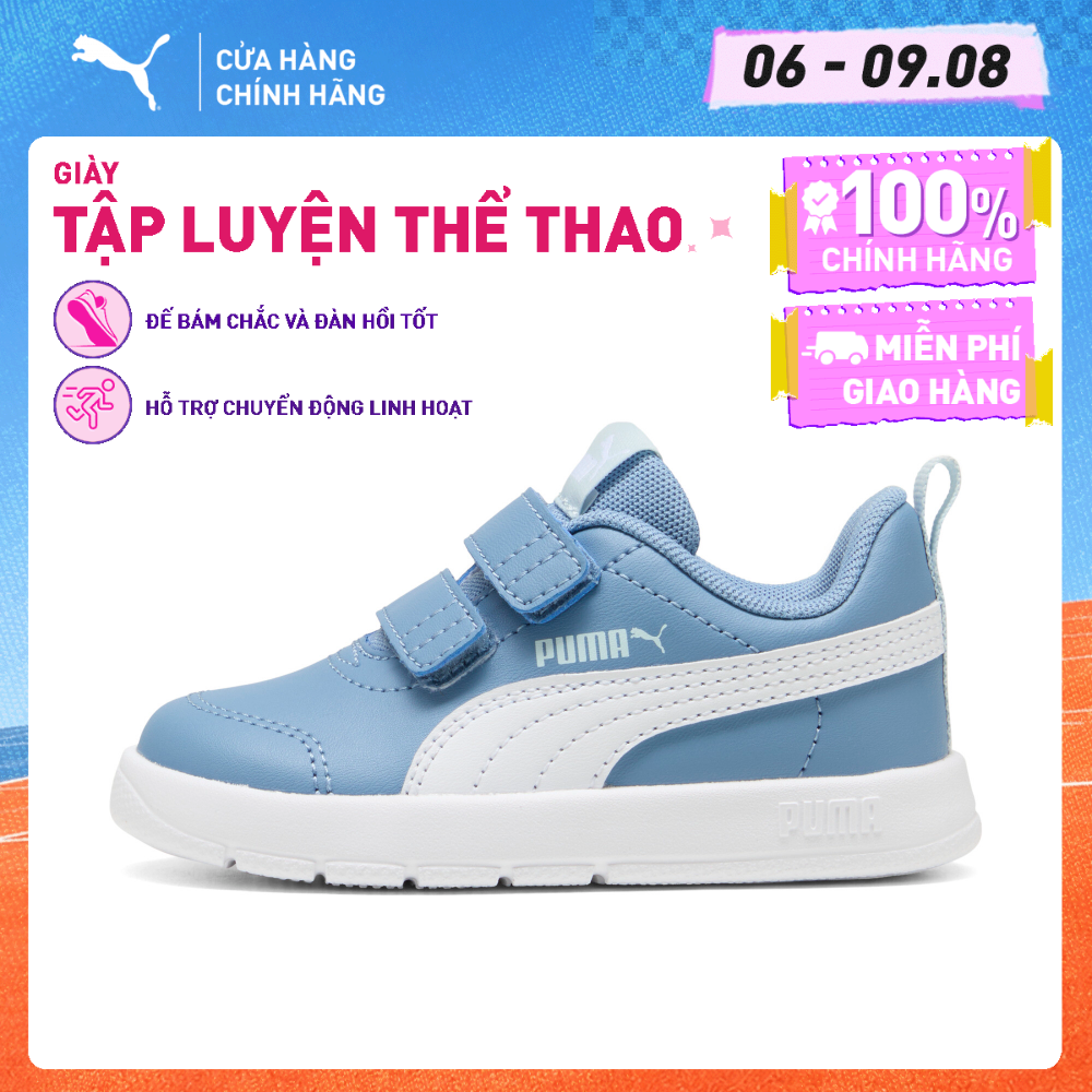 Giày Thể Thao Trẻ Em PUMA Unisex Courtflex V3 V Inf Zen Blue-White Màu Xanh