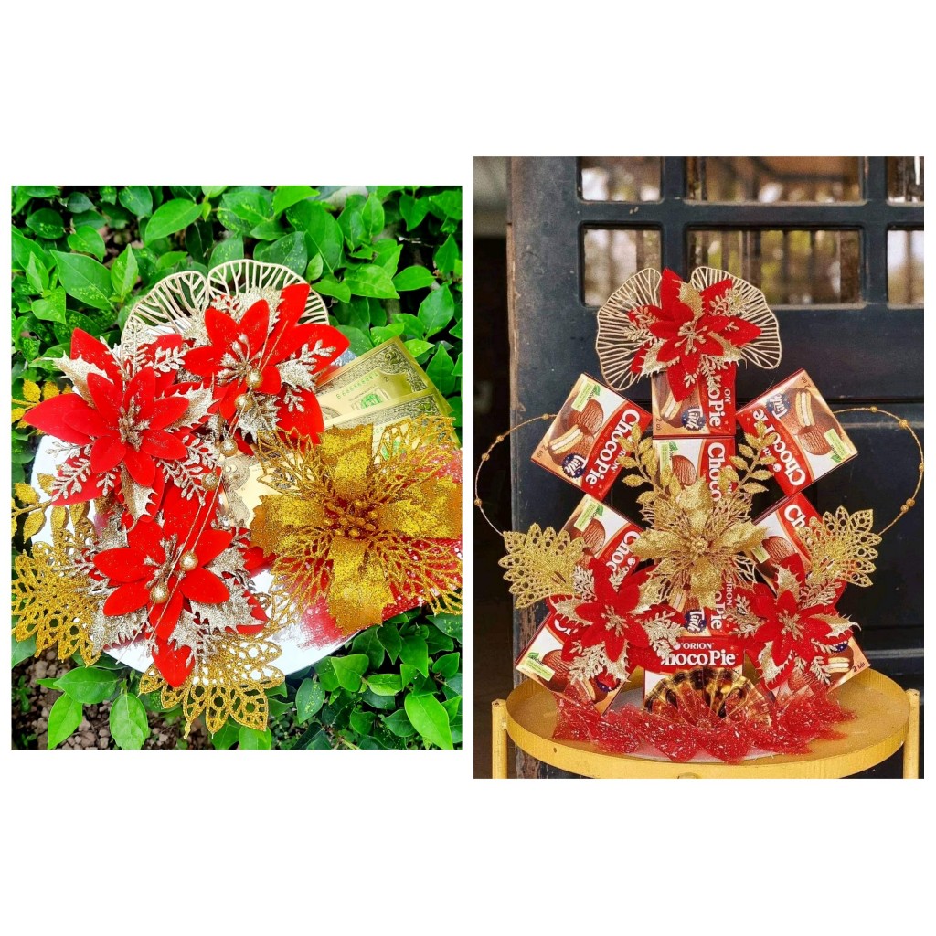 [TẶNG KÈM ĐẾ+ KEO NẾN] Set Phụ Kiện Trang Trí tháo bánh Tết  Tháp Bánh Nước Thờ Cúng Ngày Tết trang 