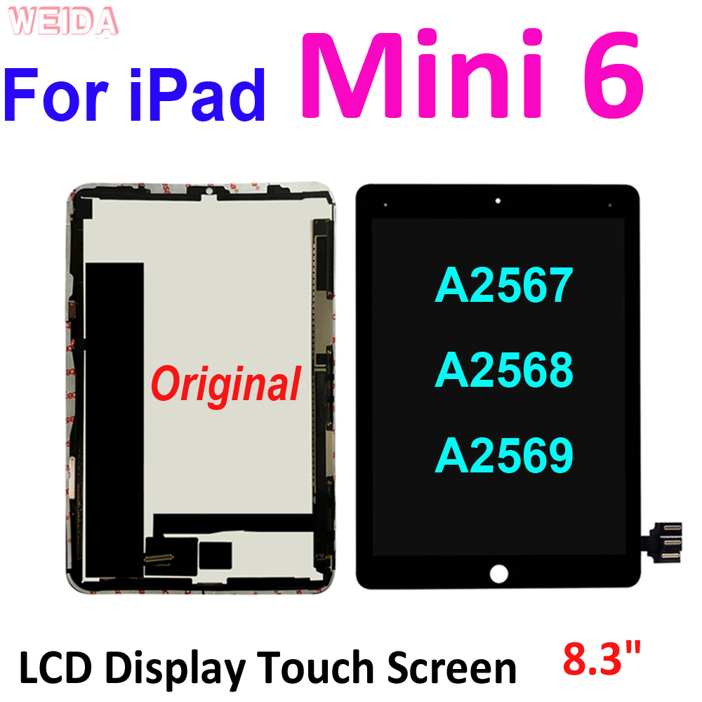 thumbnail interactive-video image 1 of OEM Quality LCD Touch Screen Digitizer Replacement For IPad Mini 6 (A2568 / A2569) - 8.3 Inch Black 1 of 2