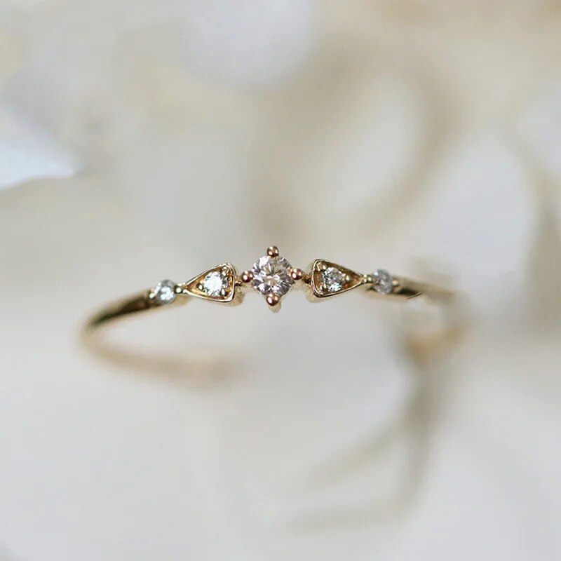 925 Sterling Silver 14K Mạ 2022 Mới Hình Kim Cương Zircon mở-Kết thúc Hình Học Của Phụ Nữ Mùa Hè thời trang sang trọng Đồ Trang Sức