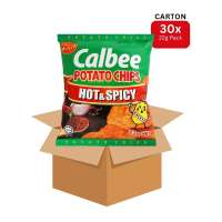 Calbee Hot And Spicy Potato Chips (Carton Of 30 X 22G)