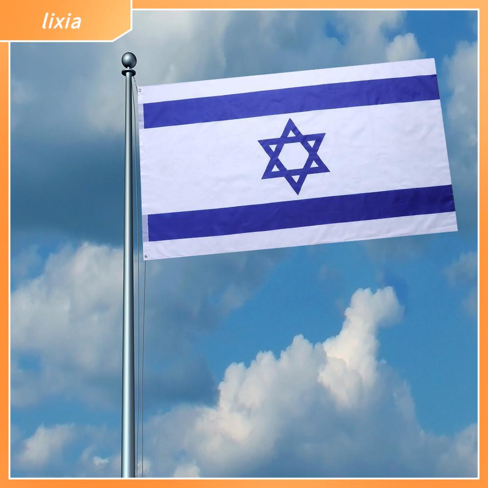 LIXIA 90150cm Outdoors Country Sewn Stripes Flag Israel Banners