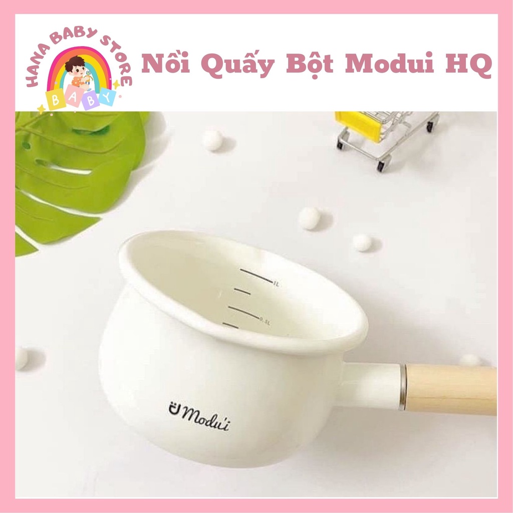 Nồi tráng sứ Modui Hàn Quốc nấu bột nấu cháo cho bé ăn dặm