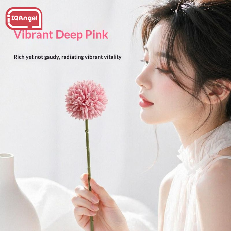 IQANGEL Realistic Pompon Chrysanthemum Single Stem Decorative Flower for Home Decoration ราคา 21 บาท*ส่งฟรี