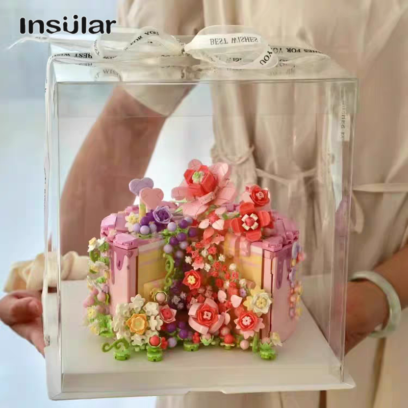 Insular Valentine's Day gift Eternal life flower potted birthday cake puzzle building blocks toy men's and women's birthday gift ราคา 853 บาท*ส่งฟรี