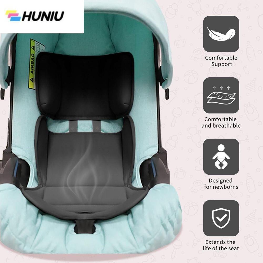 HUNIU ตาข่ายระบายอากาศ แทรกเบาะรถยนต์สำหรับเด็กแรกเกิด รองรับอย่างหนา วัสดุที่อ่อนนุ่ม รถเข็นสำหรับเบาะรถยนต์ ที่รองคอ ที่นอนอุ่น แผ่นรองที่นอนหมอน ที่นั่งรถยนต์สำหรับเด็กทารก ราคา 437 บาท*ส่งฟรี