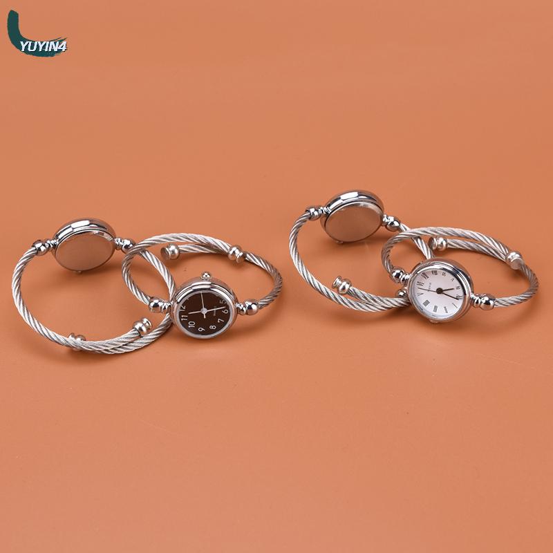 YUYIN4 1 chiếc vòng tay bạc Đồng hồ đeo tay nữ thời trang đồng hồ thạch anh Đồng hồ sinh viên