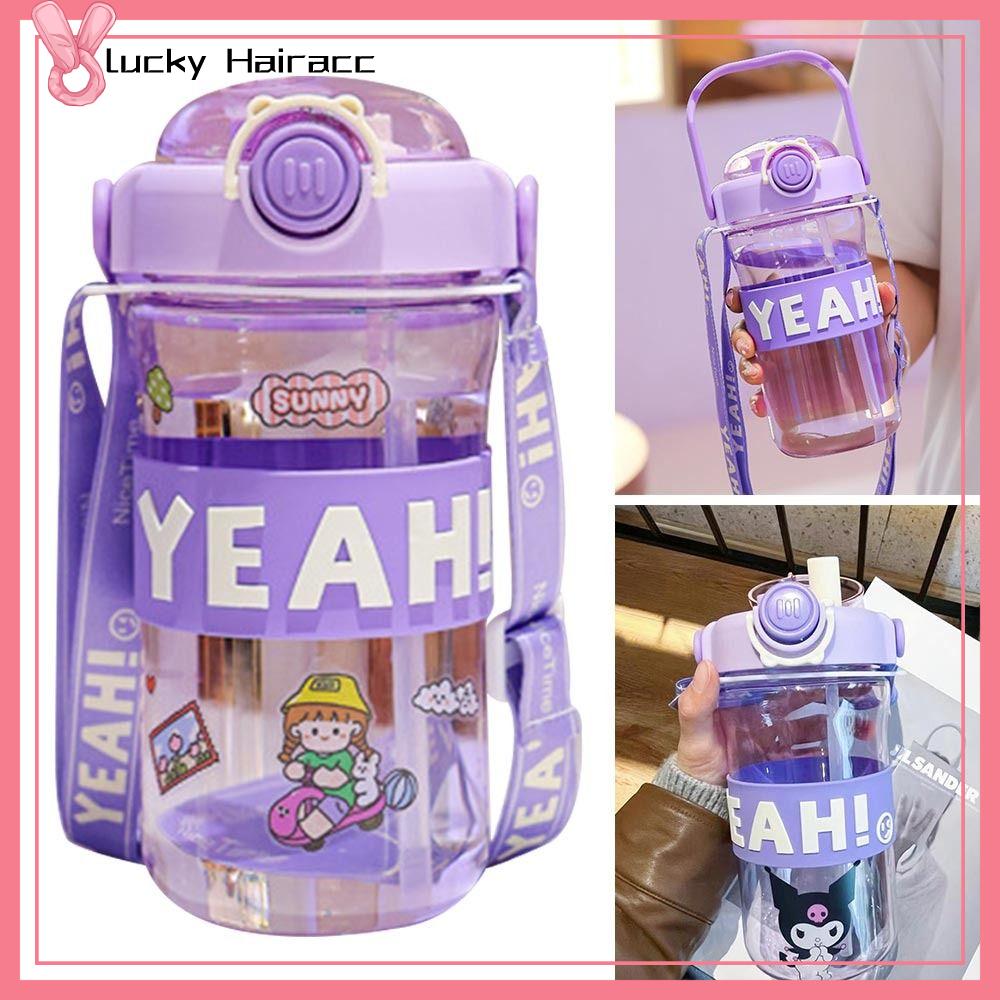 LUCKY HAIRACC 780ml Sức chứa lớn Chai nước mùa hè Có dây đeo tay cầm sippy Phim hoạt hình Sanrio Ấm đun nước uống Sáng Tạo Du lịch Cốc nước thể thao Ngoài trời