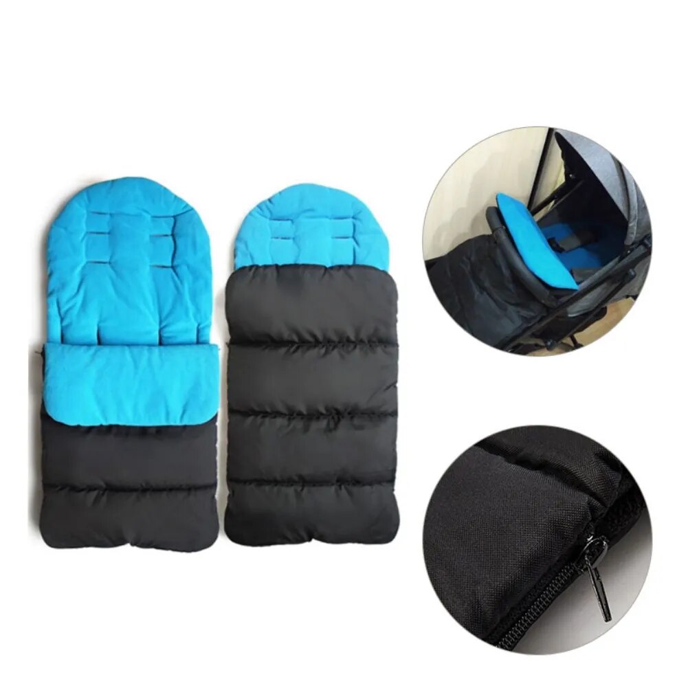 Dày bông Pad mùa đông bé Xe đẩy trẻ em túi ngủ Windproof ấm áp phổ chân Bìa thoải mái ngón chân Tạp dề Pad