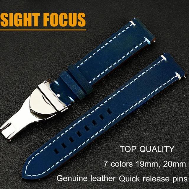 19Mm 20Mm da thật phong cách cổ điển Dây đeo đồng hồ Cho Tudor Watchband Retro Watchband Cho Tudor Đ