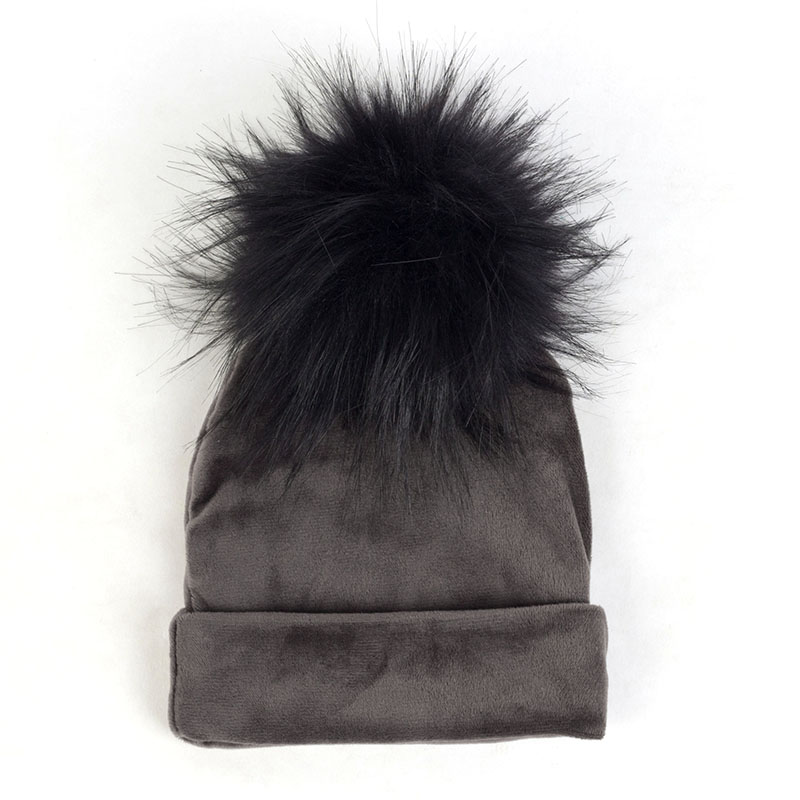 Nbhgy geebro mùa đông warme chế độ niedlichen bé mädchen jungen Samt Beanie hüte Ins solide Weichen diken flanell Babys Kinder giả pelz Pom Pom Túp lều mkjiu