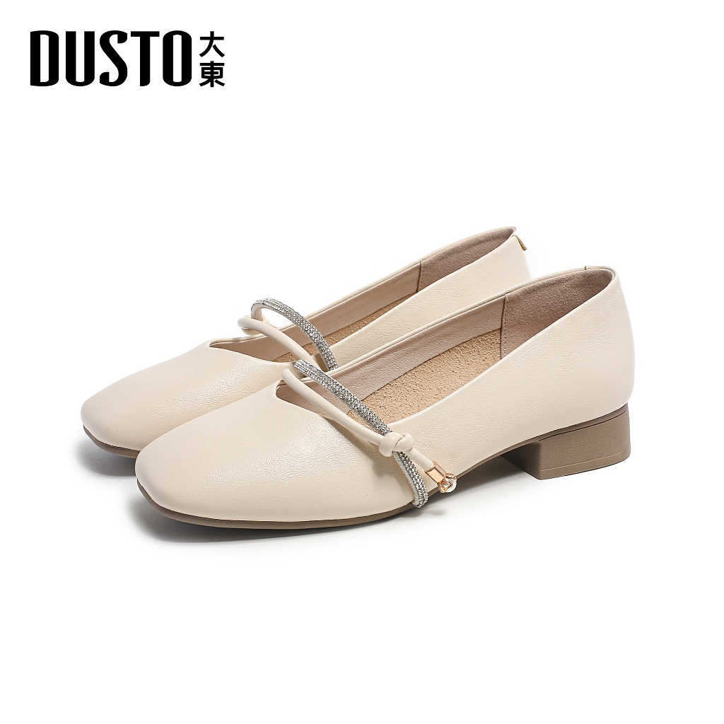 DUSTO รองเท้าแมรี่เจนแบบสวม ฤดูกาล2024 รุ่นใหม่พิเศษเรียบหรู เสริมส้น2cm หัวมน ไม่กัดหน้าเท้า พื้นนุ่มสวมใส่สบาย ราคา 499 บาท*ส่งฟรี