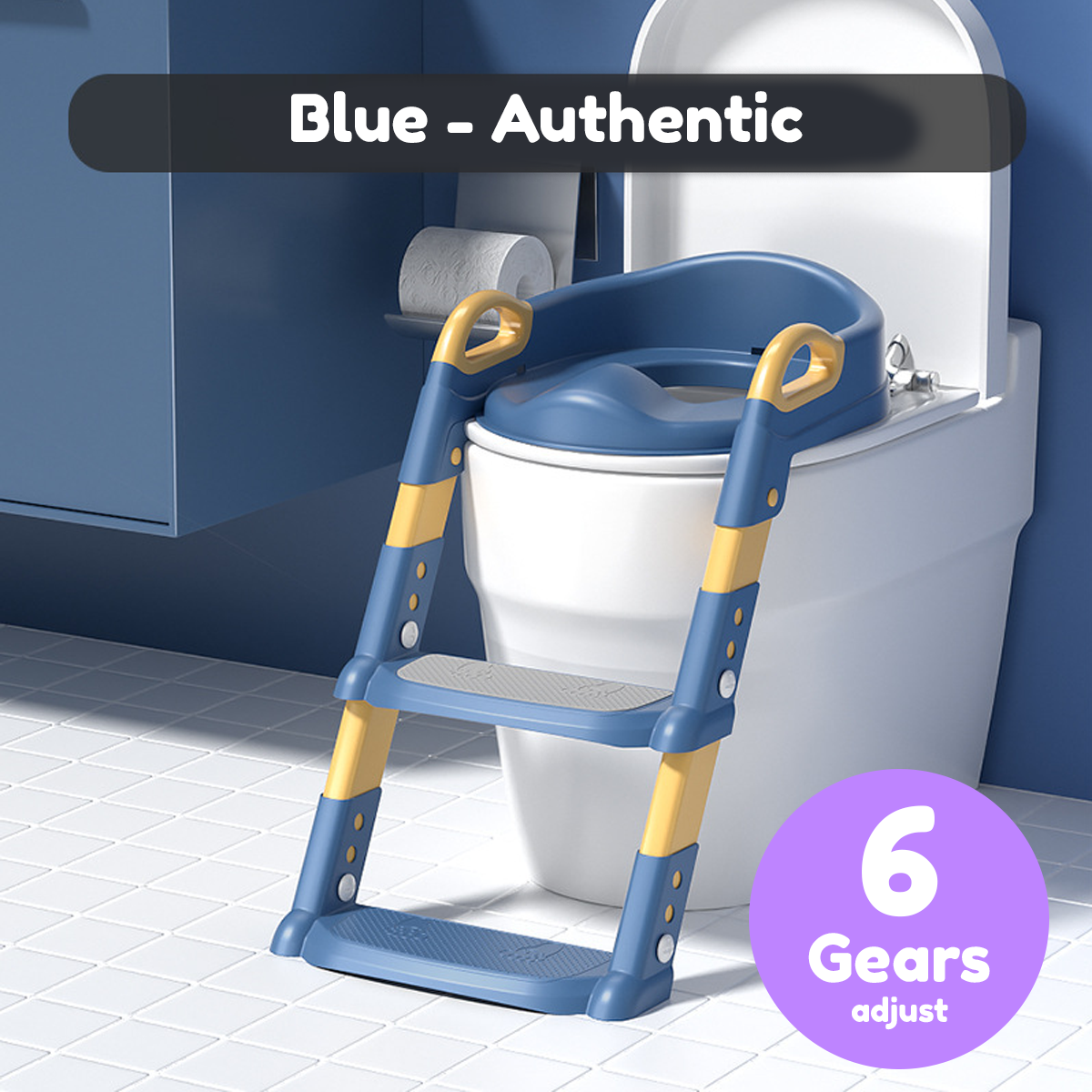 Reservedmart Toilet Bowl Potty Training Seat with Adjustable Ladder Nursery for Kids