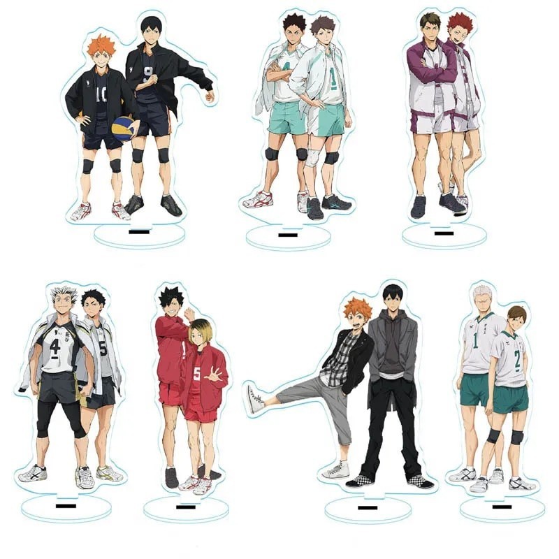 Mô hình Standee Haikyuu Hinata Shoyo Tobio Kenma Kuroo Akaashi Kotaro Kei Yaku 45 Phụ kiện trang trí để bàn góc học tập